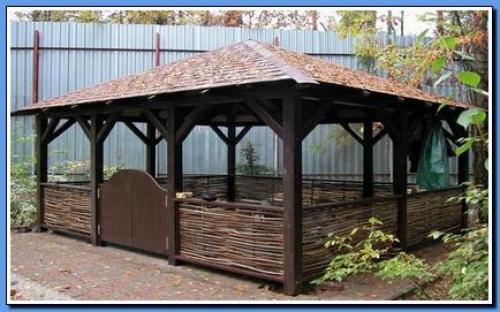 Беседка из ивы своими руками. Как делается беседка своими руками из прутьев