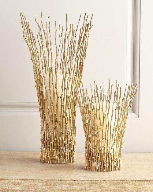 Что можно сделать из веток на даче. Украшение разнообразных предметов