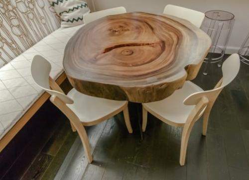 Стол со спила. Особенности столов из спилов