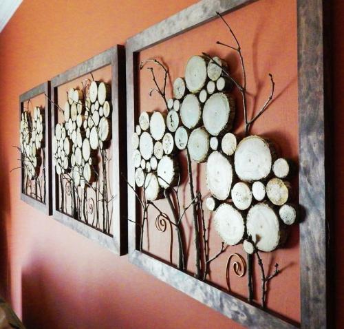 Спил дерева в интерьере. 10 потрясающих предметов декора из спилов дерева