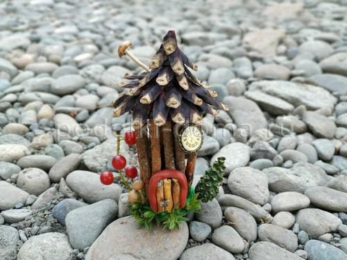 Поделка из веток домик. Домик и окошко — поделки из веточек