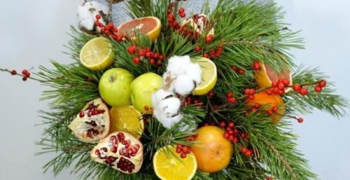 Новогодний букет из веток. Новогодний букет вместо Ёлки — волшебство своими руками