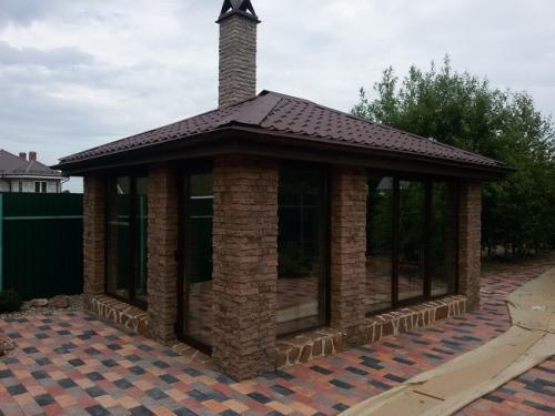 Беседка из металла с мангалом. Материалы для беседки