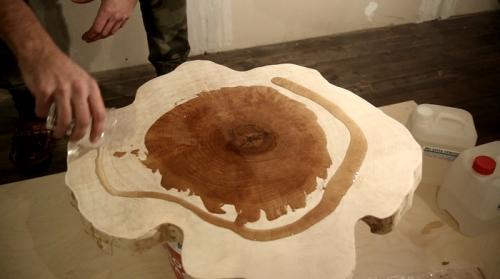 Стол из спила дерева своими руками. Журнальный столик из спила березы