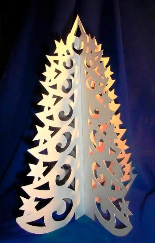 Большая елка своими руками из бумаги. Объемная елка своими руками: схемы и шаблоны для распечатывания