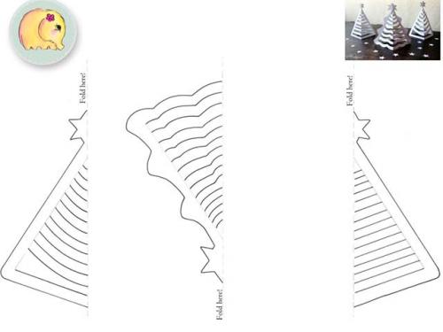 Большая елка своими руками из бумаги. Объемная елка своими руками: схемы и шаблоны для распечатывания