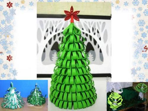 Новогодняя композиция своими руками в школу. Новогодние поделки из бумаги