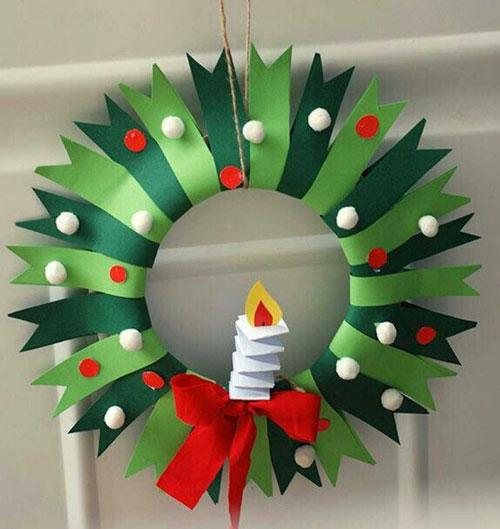 Новогодняя композиция своими руками в школу. Новогодние поделки из бумаги