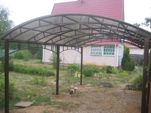 Арочный навес из поликарбоната своими руками. Как делать арочный навес из поликарбоната