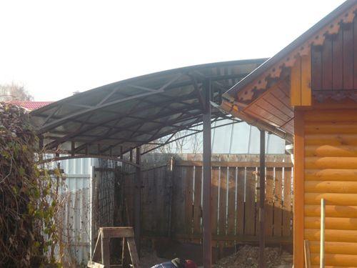 Арочный навес из поликарбоната своими руками. Как делать арочный навес из поликарбоната