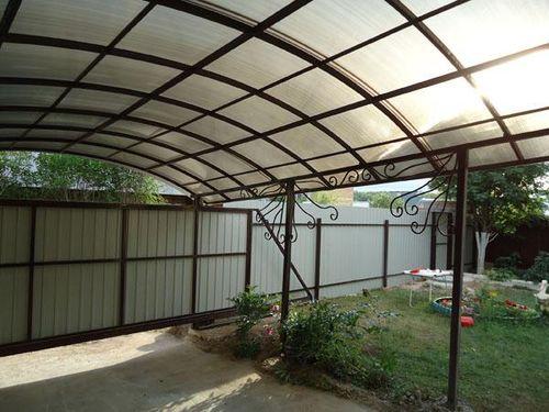 Арочный навес из поликарбоната своими руками. Как делать арочный навес из поликарбоната