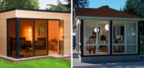 Беседка на участке частного дома. Виды беседок 01