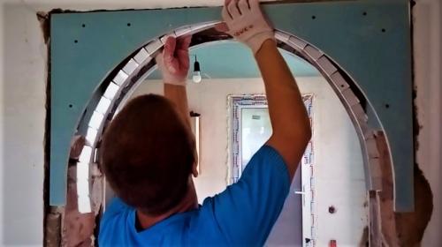 Арка из гипсокартона в дверном проеме ранее.. Каркас для арки из гипсокартона