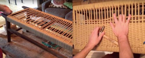 Плетеная мебель своими руками из веревки. Оригинальная и удобная скамья из джута, своими руками