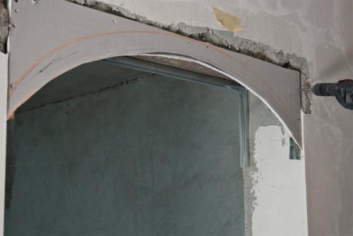 Полуарка из гипсокартона своими руками. Установка каркаса 02