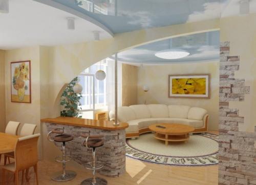 Арки в доме в гостиную. Фигурные