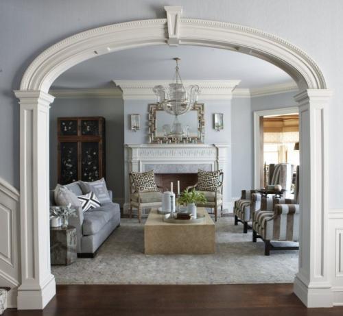 Арки в доме в гостиную. Фигурные