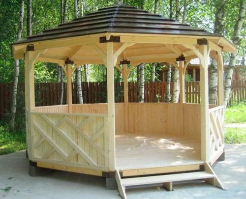 Простая беседка из дерева своими руками. Беседки с полом и без него