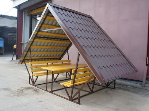 Беседка круглая из металла. Металлические беседки для дачи своими руками