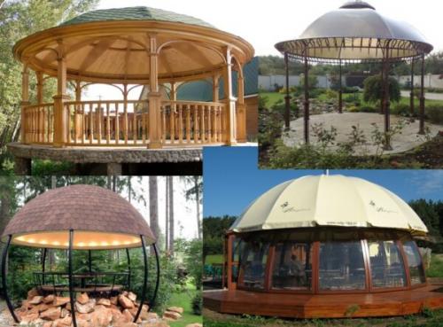 Круглая беседка, как называется. Круглые беседки для дачи –, что выбрать и как построить
