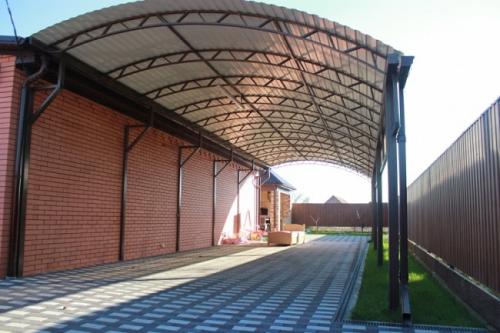 Навес для машины своими руками из металла чертежи. Разновидности навесов