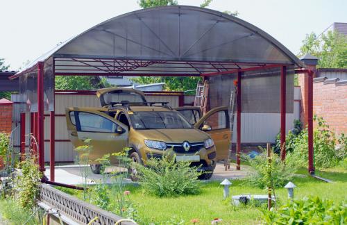 Навесы из металла недорого в Москве и Московской области. Изготовление и монтаж навесов из металла 07