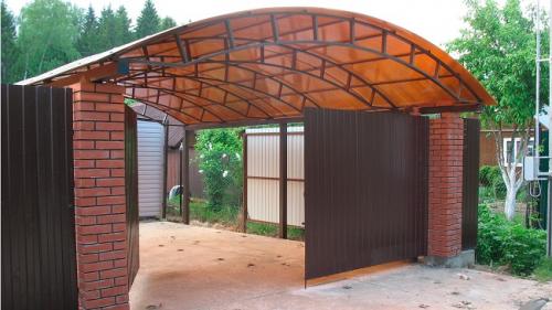 Навес для машины своими руками из металла чертежи. Разновидности навесов