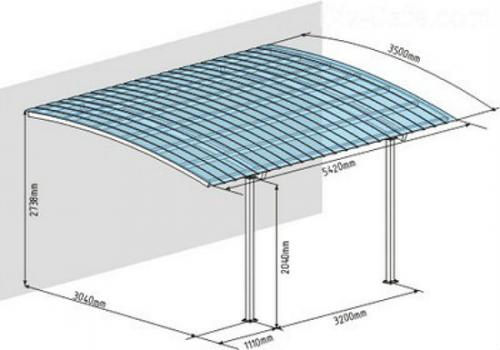 Навесы из металла недорого в Москве и Московской области. Изготовление и монтаж навесов из металла 04