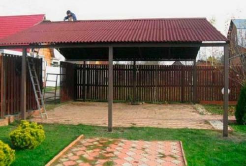 Навес для машины своими руками из металла чертежи. Разновидности навесов