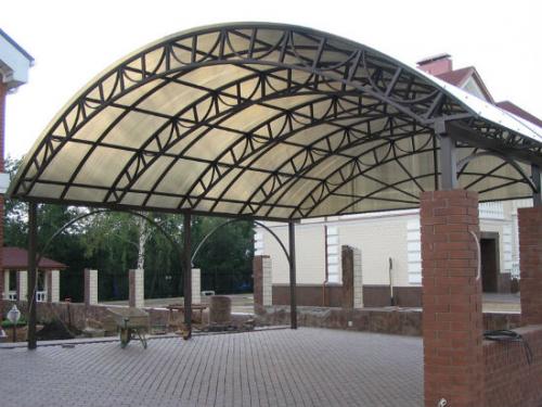 Навесы из металла недорого в Москве и Московской области. Изготовление и монтаж навесов из металла 06