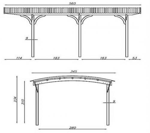 Как сделать навес из профильных труб своими руками. Подготовительные работы: разработка чертежа 06 Как сделать навес из профильных труб своими руками. Подготовительные работы: разработка чертежа 06