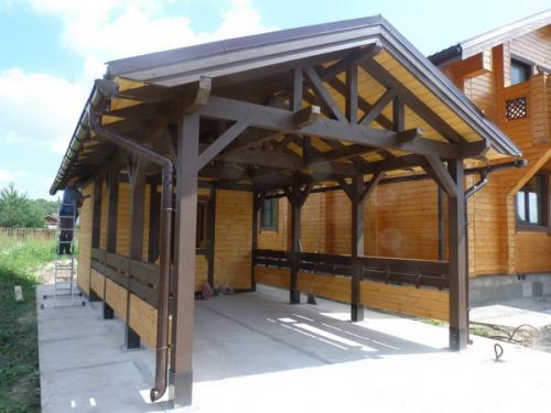 Односкатный навес из дерева чертеж. Предпочтительная конструкция