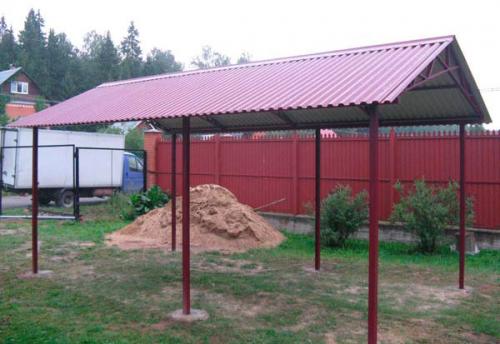 Арочный навес из металлопрофиля. Как сделать навес из металла своими руками – поэтапная инструкция 04