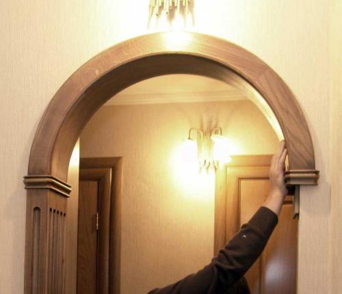 Установка арки на пену. Сборка свода арки