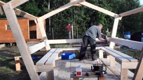 Беседка своими руками без затрат. Процесс изготовления беседки