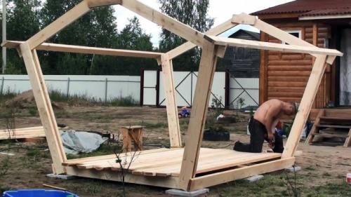 Беседка своими руками без затрат. Процесс изготовления беседки