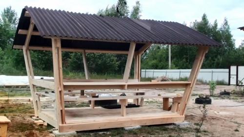 Беседка своими руками без затрат. Процесс изготовления беседки