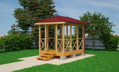 Беседка за один день размеры. Из какого материала можно построить беседку за один день