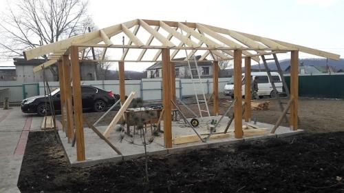 Чертеж беседки 6х4. Как мы делали
нашу беседку – шаг за шагом