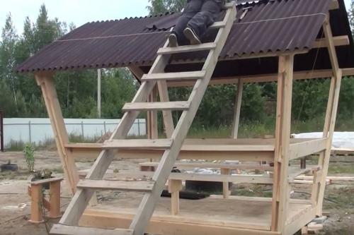 Беседка во дворе частного дома своими руками. Варианты постройки