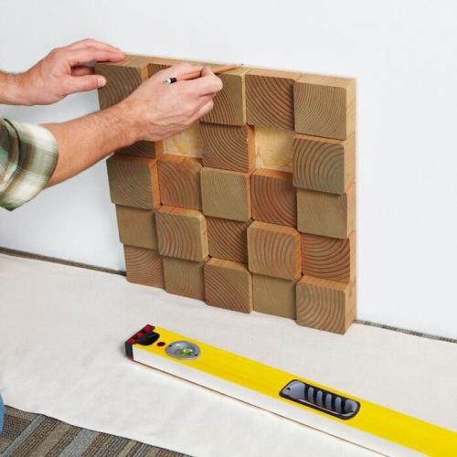 Панно из деревянных брусков своими руками. Потрясающий декор стены за небольшие деньги — эффектное 3D панно из деревянных брусков