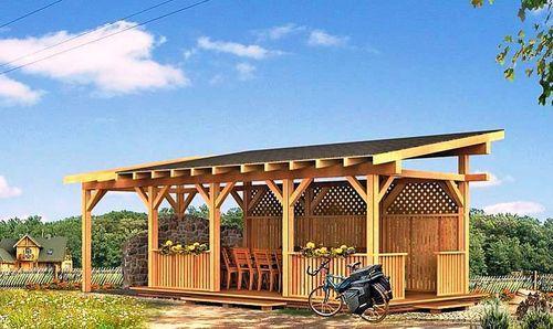 Чертеж беседки 3х4. Проекты и чертежи беседок размером 3х4