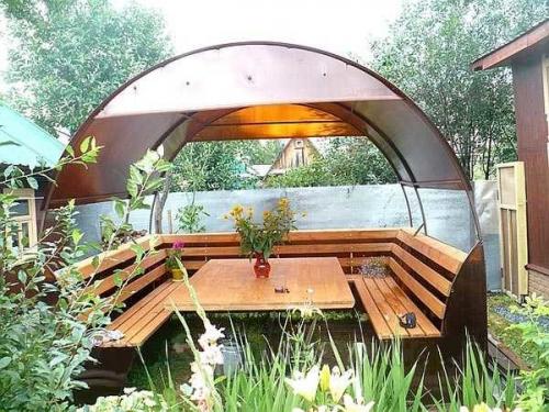 Самая простая беседка своими руками. Крыша