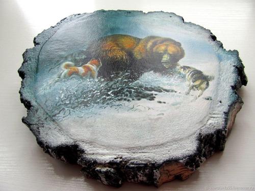 Чем обработать спил дерева для декора. Техники для декупажа спилов