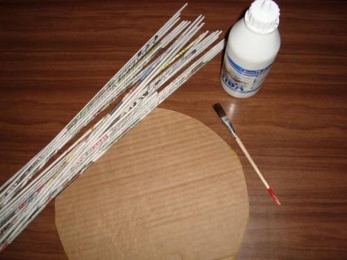 Плетение из газет для начинающих со схемами. Подготовительный этап 05