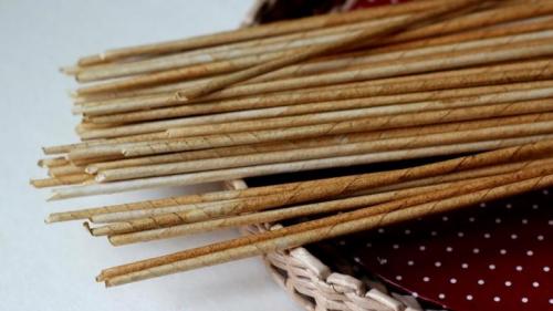 Плетение из газет для начинающих со схемами. Подготовительный этап 06