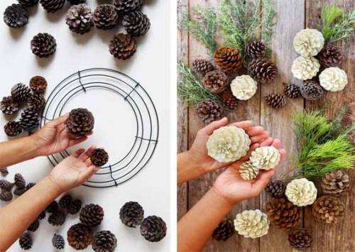 Новогодний венок на дверь своими руками. Новогодние венки на дверь своими руками: 7 пошаговых мастер-классов