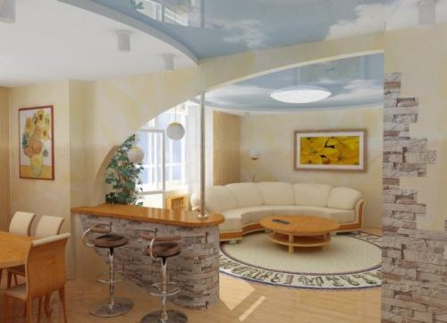 Красивые арки между кухней и комнатой. Дизайн арки между кухней и гостиной фото