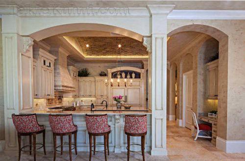 Зонирование кухни и гостиной аркой. Дизайн арки между кухней и гостиной фото 20 Зонирование кухни и гостиной аркой. Дизайн арки между кухней и гостиной фото 20