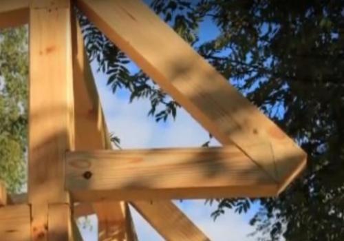 Чертеж беседки 6х4 с односкатной крышей. Сооружение каркаса и заливка крыльца